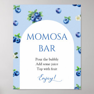 Poster Bar à Mimosas pour une future maman au thème de my