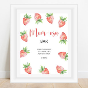 Poster Bar à Mom-osa à la fraise 
