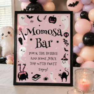 Poster Bar à Momosa pour Fête Prénatale Halloween Bébé Fi
