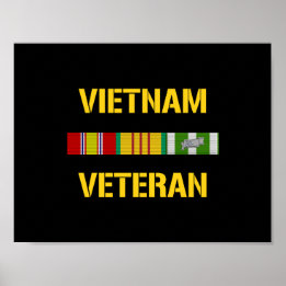 Poster Bar à ruban vétéran du Vietnam