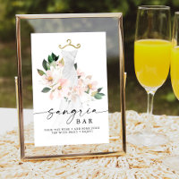 Bar à Sangria Élégant Rose Floral pour une Fête de