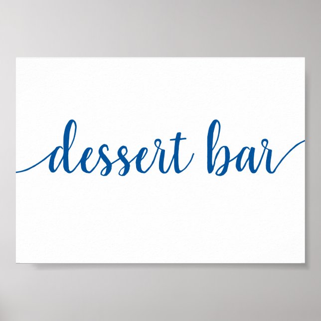 Poster Bar Désert Simple | French Blue Any Event Sign (Devant)
