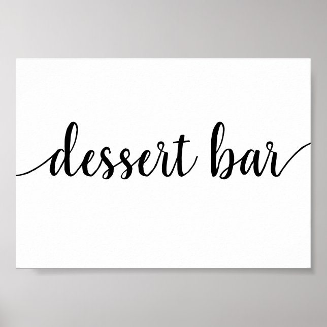 Poster Bar Désert Simple | Script noir Tout événement Sig (Devant)