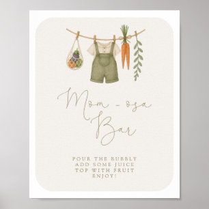 Poster Bar Maman-osa Baby shower cultivé localement