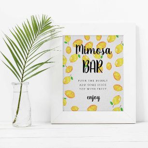 Poster Bar Mimosa Lemon Squeeze Principal Mariage