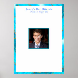 Poster Bar Mitzvah, Custom, Photo Se connecter Carte