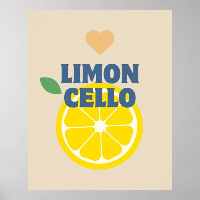 Poster Bar moderne italien Limoncello Lemons (Devant)