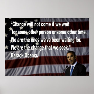 Poster Barack Obama Change citation
