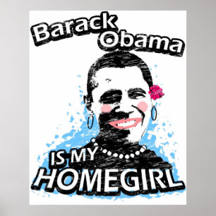 Poster Barack Obama est ma fille à la maison