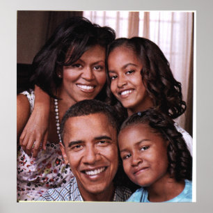 Poster Barack Obama et sa famille_ Poster_by Elenne