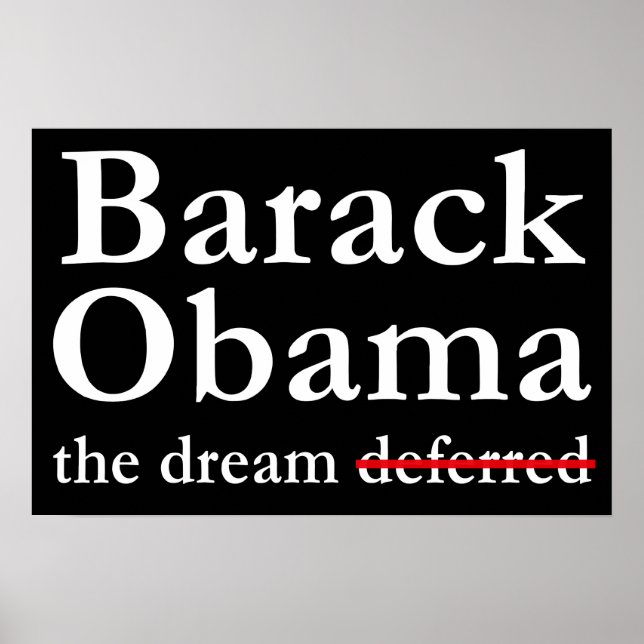 Poster Barack Obama : L'affiche Dream Not Deferred (Devant)