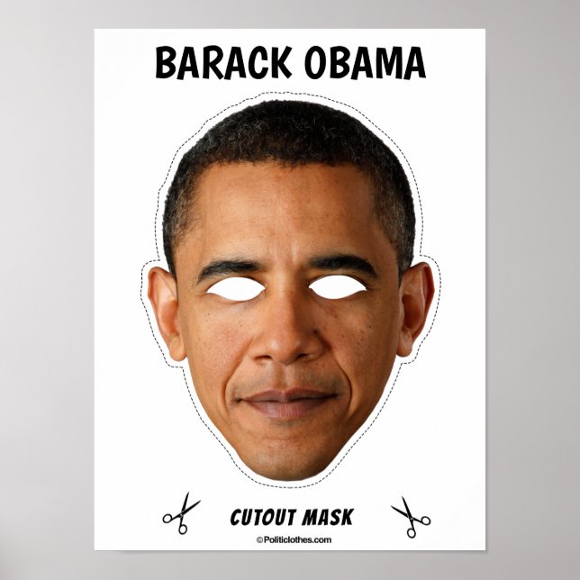 Poster BARACK OBAMA Masque d'Halloween (Devant)