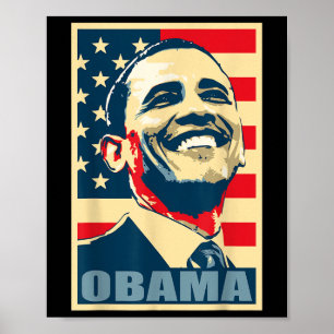 Poster Barack Obama Président 44 Drapeau Américain Bonne