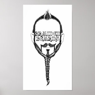 Poster barbe tressée
