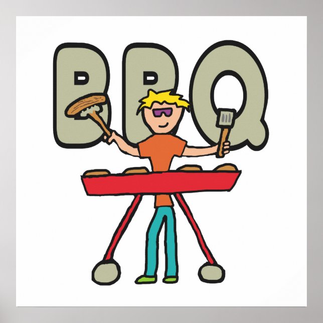 Poster Barbecue Grillmaster BBQ (Devant)