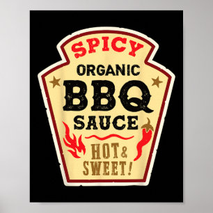 Poster Barbecue Sauce Grill Grillade épicé chaud Ketchup