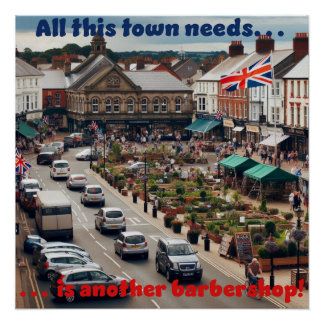 Poster Barbershop Town
