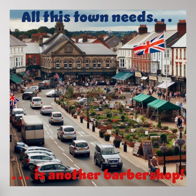 Poster Barbershop Town (Devant)