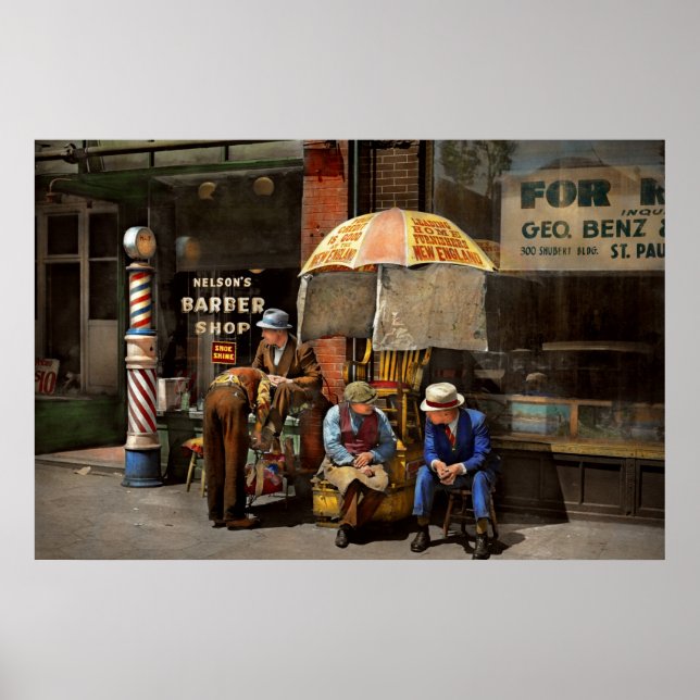 Poster Barbier - Au Barber Shop de Nelson 1937 (Devant)