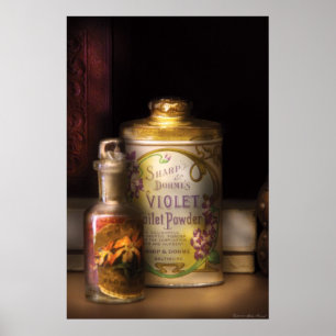 Poster Barbier - Poudre de toilette violet Sharp & Dohme