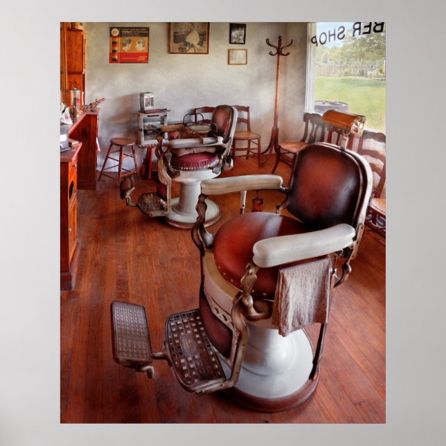Poster Barbier - S'il vous plaît avoir un siège (Devant)