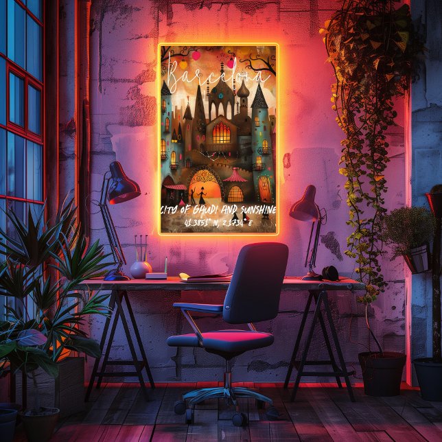 Poster Barcelona: Ciudad de Gaudí y Sol. (Créateur téléchargé)