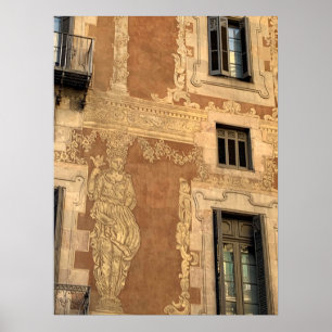 Poster Barcelona Wall