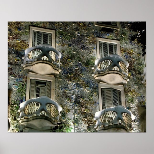 Poster Barcelone. Casa Batllo. (Devant)