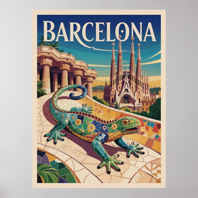 Poster Barcelone Espagne (Devant)