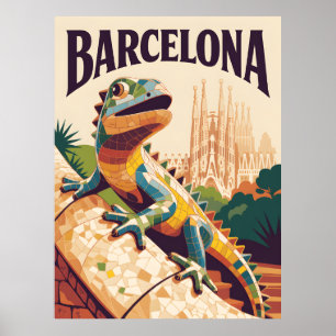 Poster Barcelone Espagne