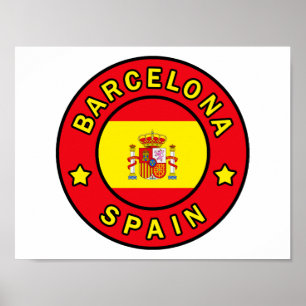 Poster Barcelone Espagne