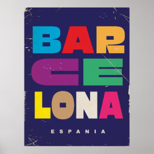Poster Barcelone Espagne
