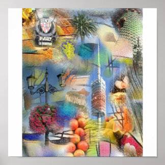 Poster Barcelone Gaudi