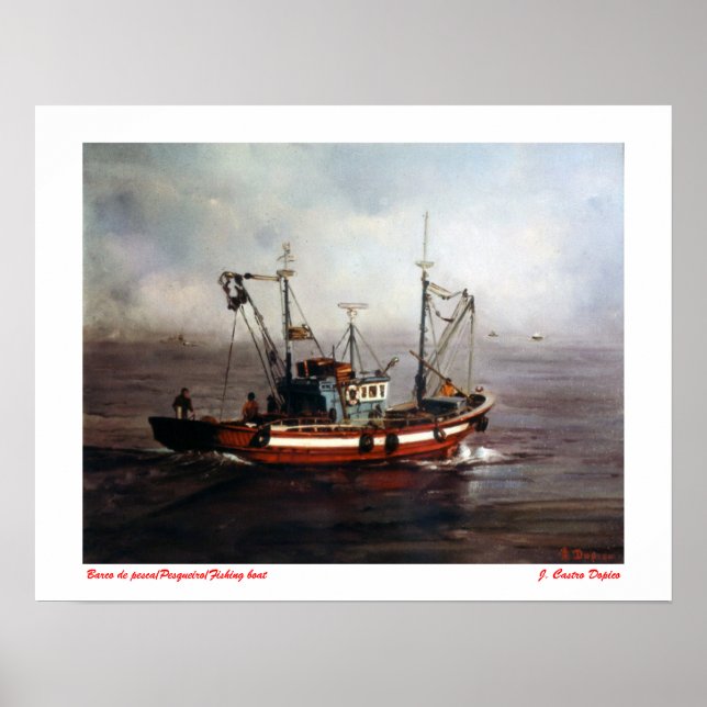 Poster Barco de pesca/Pesqueiro/Bateau de pêche (Devant)
