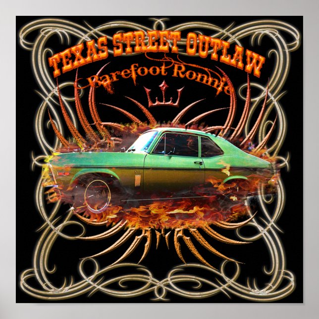 Poster "Barefoot Ronnie" 71 Green Yenko Nova (Vorne)