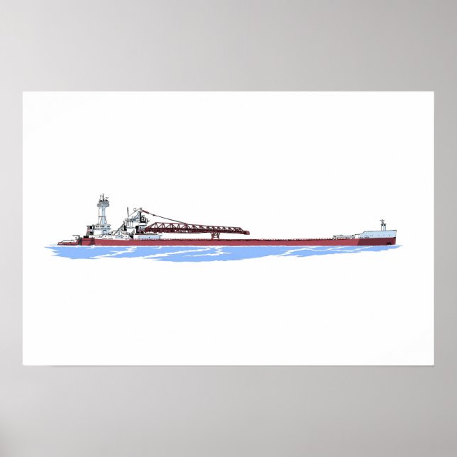 Poster Barge James L. Kuber et remorg Victory (Devant)