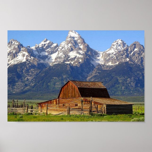 Poster Barn Grand Tetons (Devant)