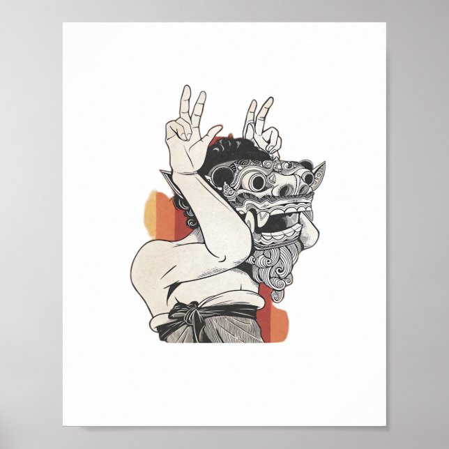 Poster Barong Peekaboo (Devant)