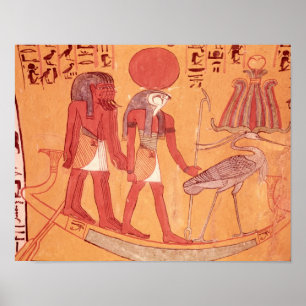 Poster Barque solaire avec Re-Horakhty