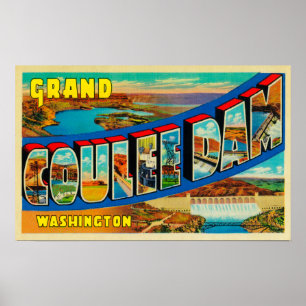 Poster Barrage grand de Coulee, Washington 2