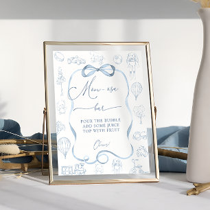 Poster Barre à Mom-osa pour Baby Shower Toile de Jo Nurse
