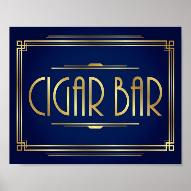 Poster BARRE CIGAR Gold de la Marine Imprimer (Devant)