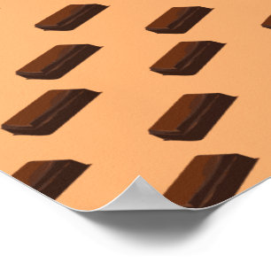 Poster Barre de chocolat Amoureux du cacao Chocoholic Mal