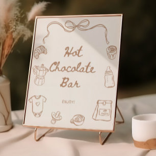 Poster Barre de Chocolat Chaud Bébé en Route à la Main