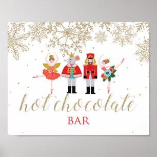 Poster Barre de chocolat chaud Casse-Noisette de Noël Aff