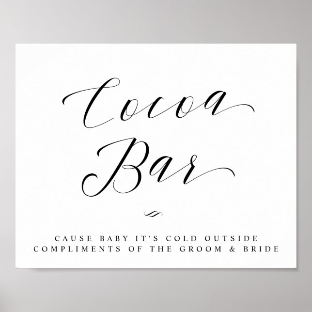 Poster Barre de Chocolat Chaud Élégant pour Enterrement d (Devant)