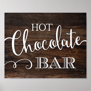 Poster BARRE DE CHOCOLAT CHAUD Rustique