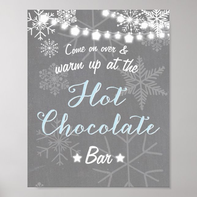 Poster Barre de chocolat chaud Signal Blue Boy flocons de (Devant)