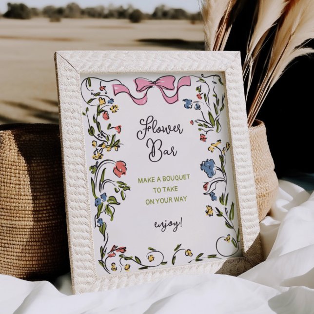 Poster Barre de fleurs à Fête des mariées de boue florale (Créateur téléchargé)