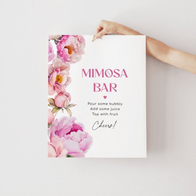 Poster Barre de mimosa de nuptiale rose vif (Créateur téléchargé)